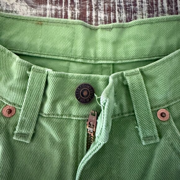 Vintage Levis 512 Green Jeans - Picture 3 of 5